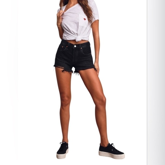 Levi's Pants - Levi’s 501 High Rise Buttonfly Raw Hem Shorts